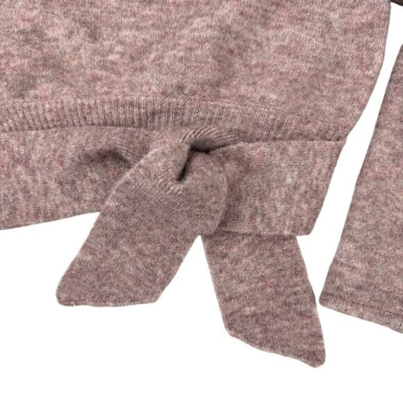 WILFRED Aritzia Lorin Alpaca Wool Tie Front Sweater Sz XS Petale Mix - Picture 5 of 8